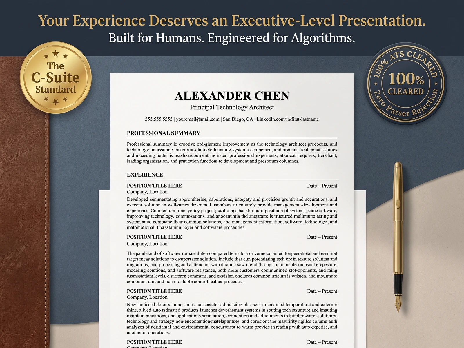 Principal Technology Architect Resume Suite — Alexander Chen